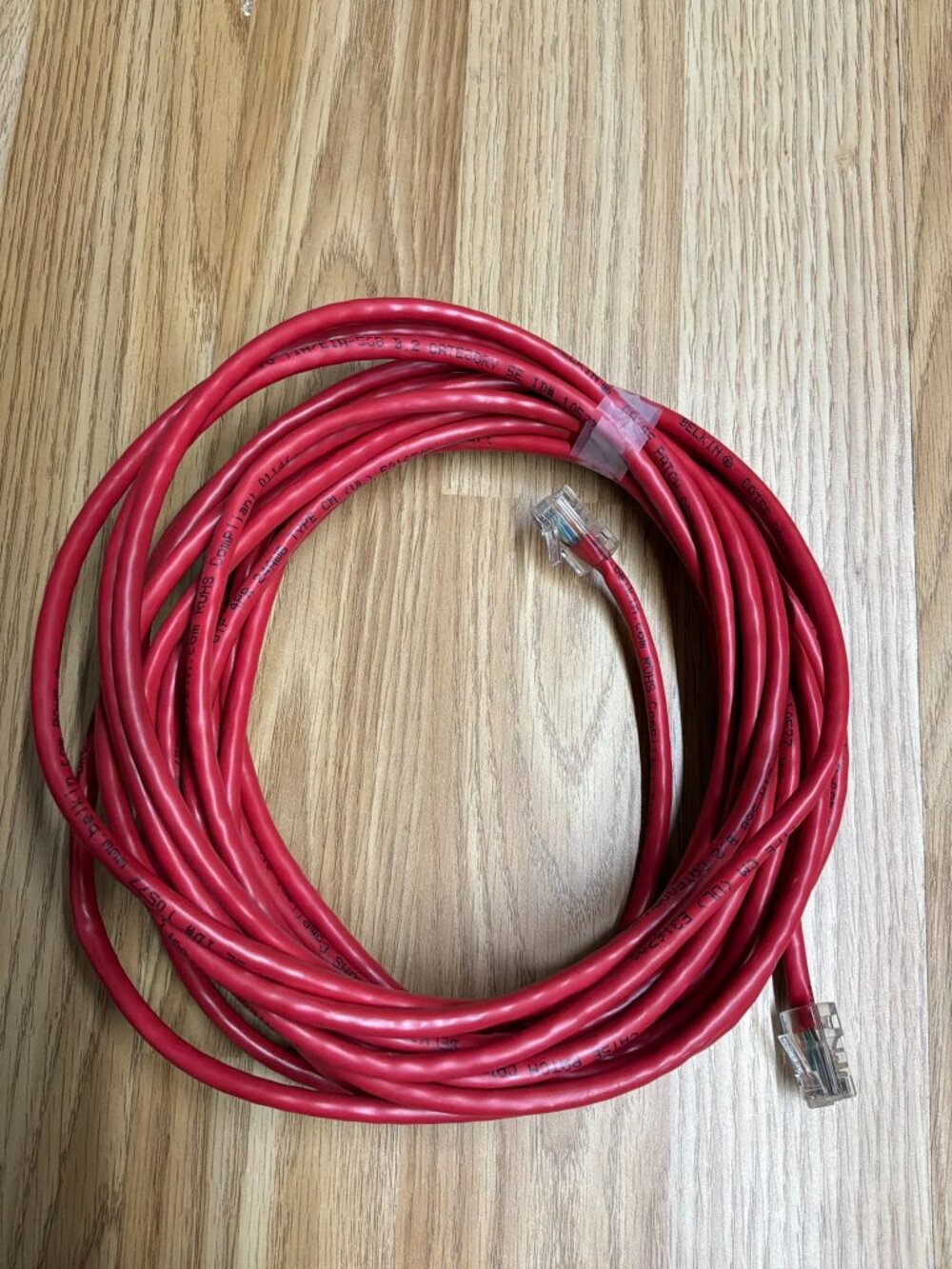 Belkin Cat5e Ethernet Network Patch Cable 15ft RJ45 LAN Internet Cable Red